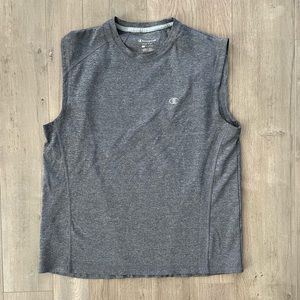 Heather Grey Champion Sleeveless Athletic Shirt